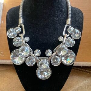 Clear Crystal Statement Necklace - Women Jewelry